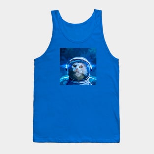 Astronaut Cat in Space Tank Top